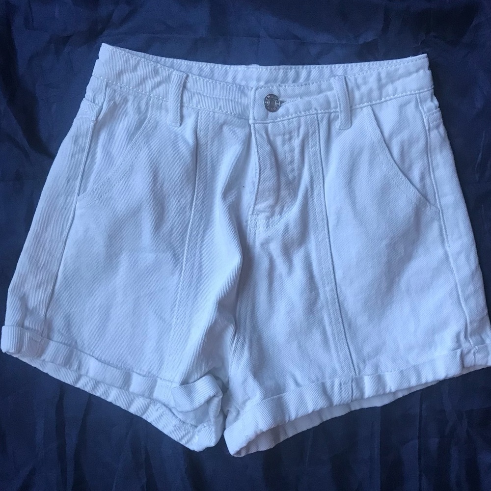 White Denim Shorts
